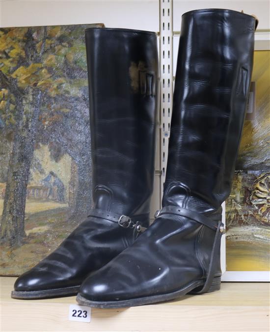 A pair of riding boots